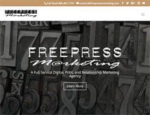 Tablet Screenshot of freepressmarketing.com